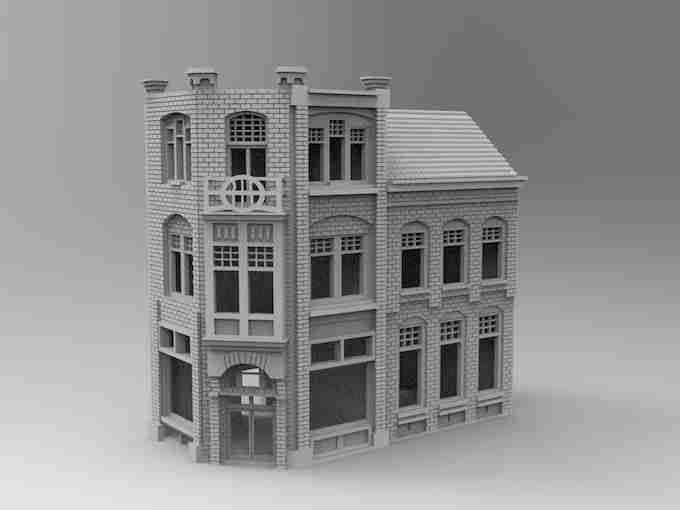 ASSEN CITY BUILDING , stl file WW2
