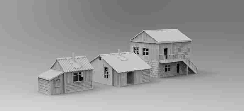 Russian Shacks , stl file modern / apocalypse