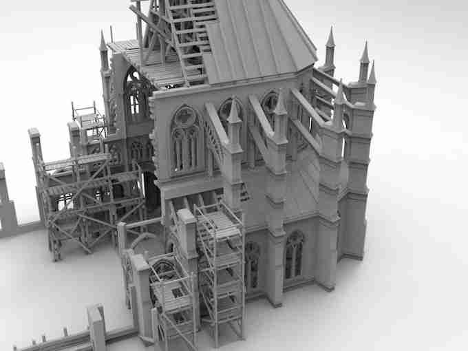 CATHEDRAL CONSTRUCTION , stl file Fantasy and Medieval