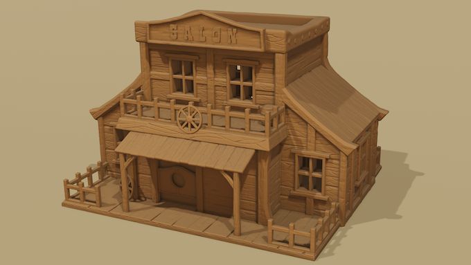 Building 8 Saloon , stl file