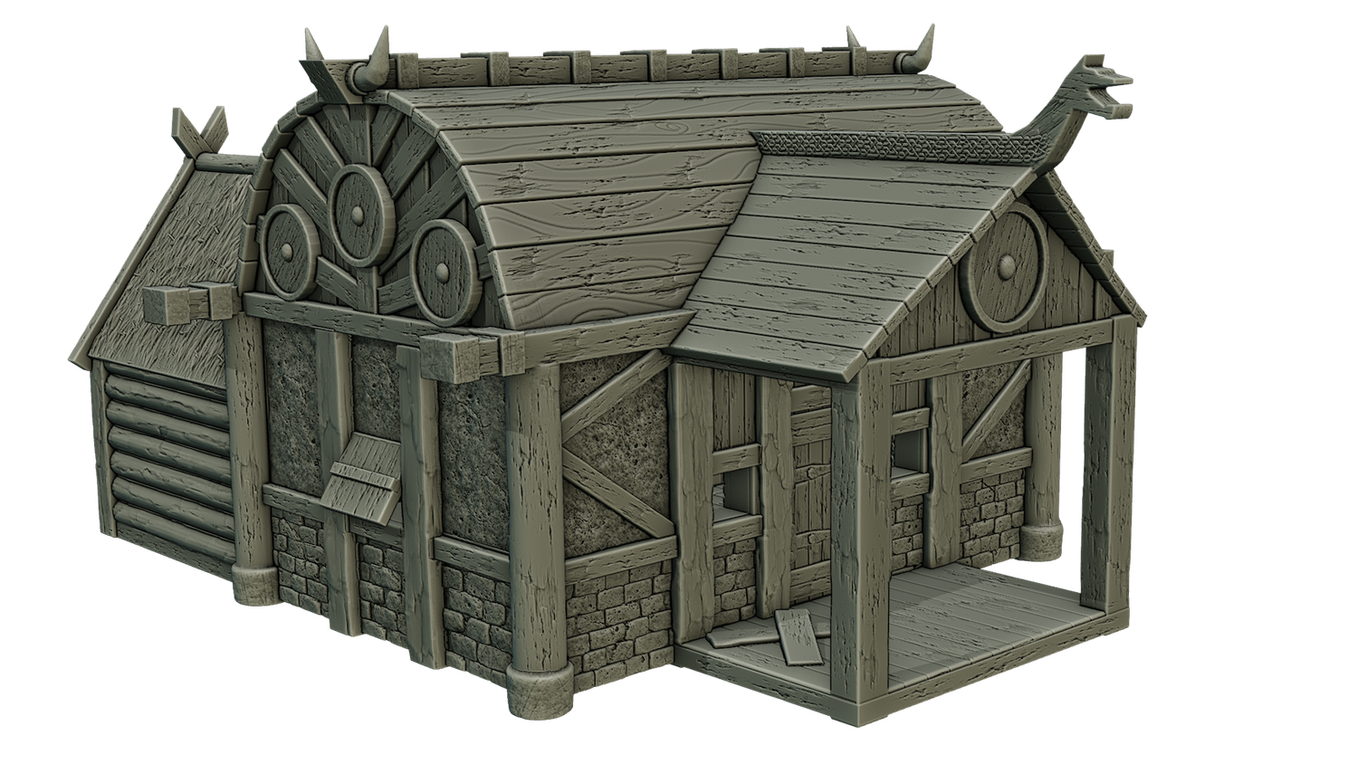 Viking house 8 , stl file