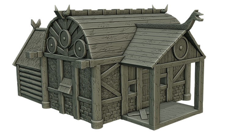 Viking house 8 , stl file