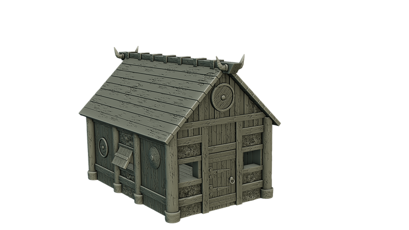 Viking house 10 , stl file