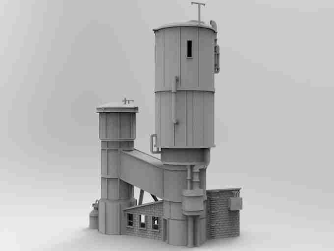 HEATING PLANT and Damaged Version , stl file WW2, Modern Warfare , Apocalypse