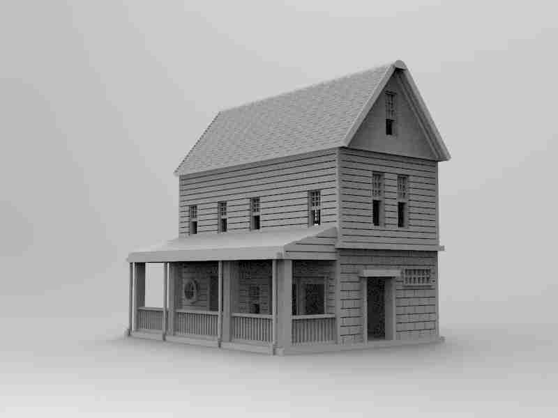 Large House , stl file WW2, Modern Warfare , Apocalypse