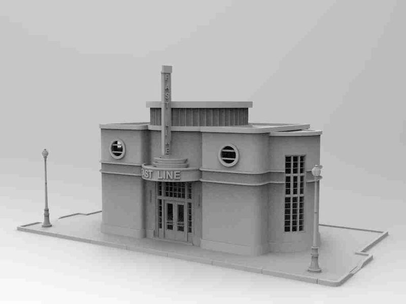 Americana Bus Station , stl file WW2, Modern Warfare , Apocalypse
