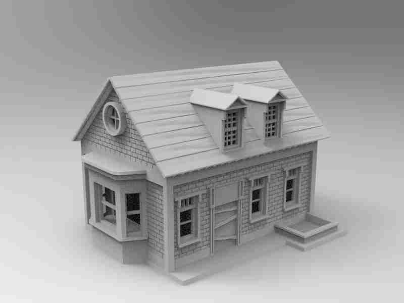 Single floored house , stl file WW2, Modern Warfare , Apocalypse