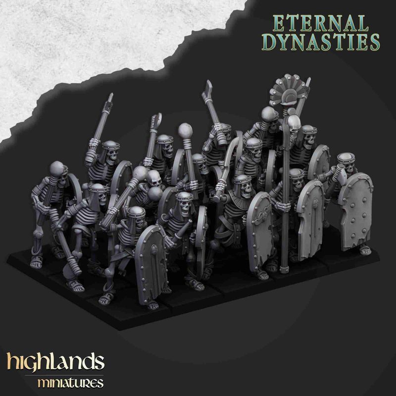 Eternal Dynasties Skeleton Warriors with Hand Weapons - WHFB and other Fantasy systems