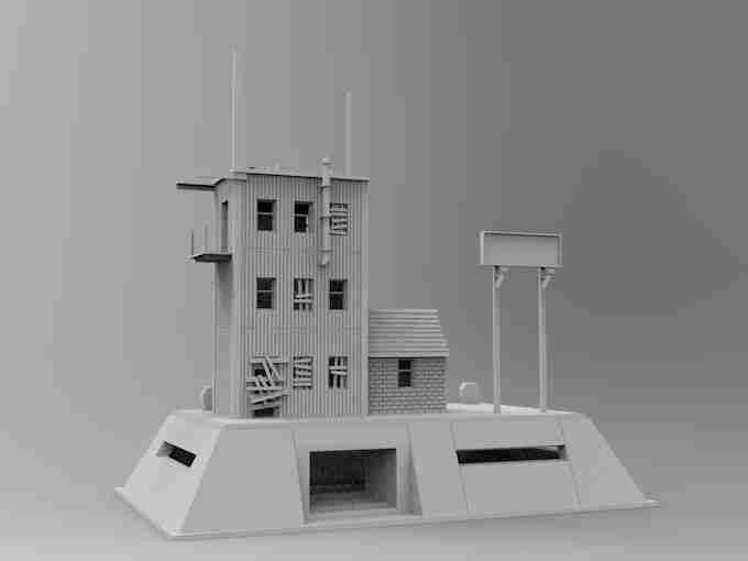 OBSERVATION BUNKER , stl file WW2, Modern Warfare , Apocalypse