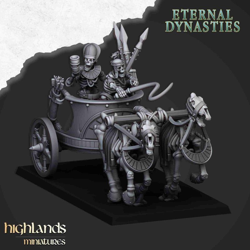 Eternal Dynasties Skeleton Chariot B - WHFB and other Fantasy systems