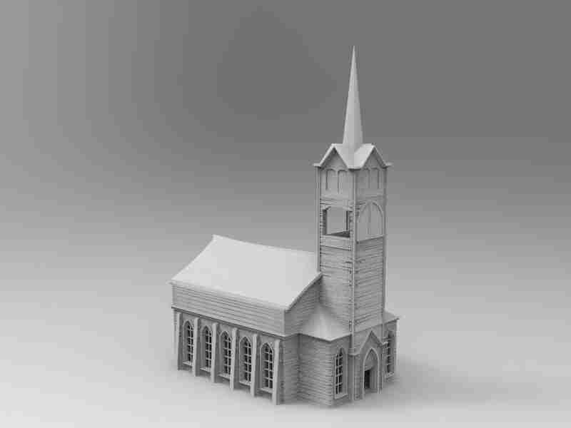 Americana Church , stl file WW2, Modern Warfare , Apocalypse