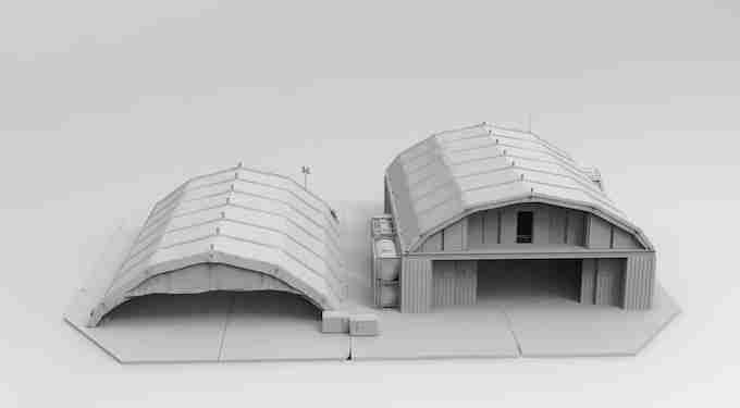HANGAR , stl file WW2, Modern Warfare , Apocalypse