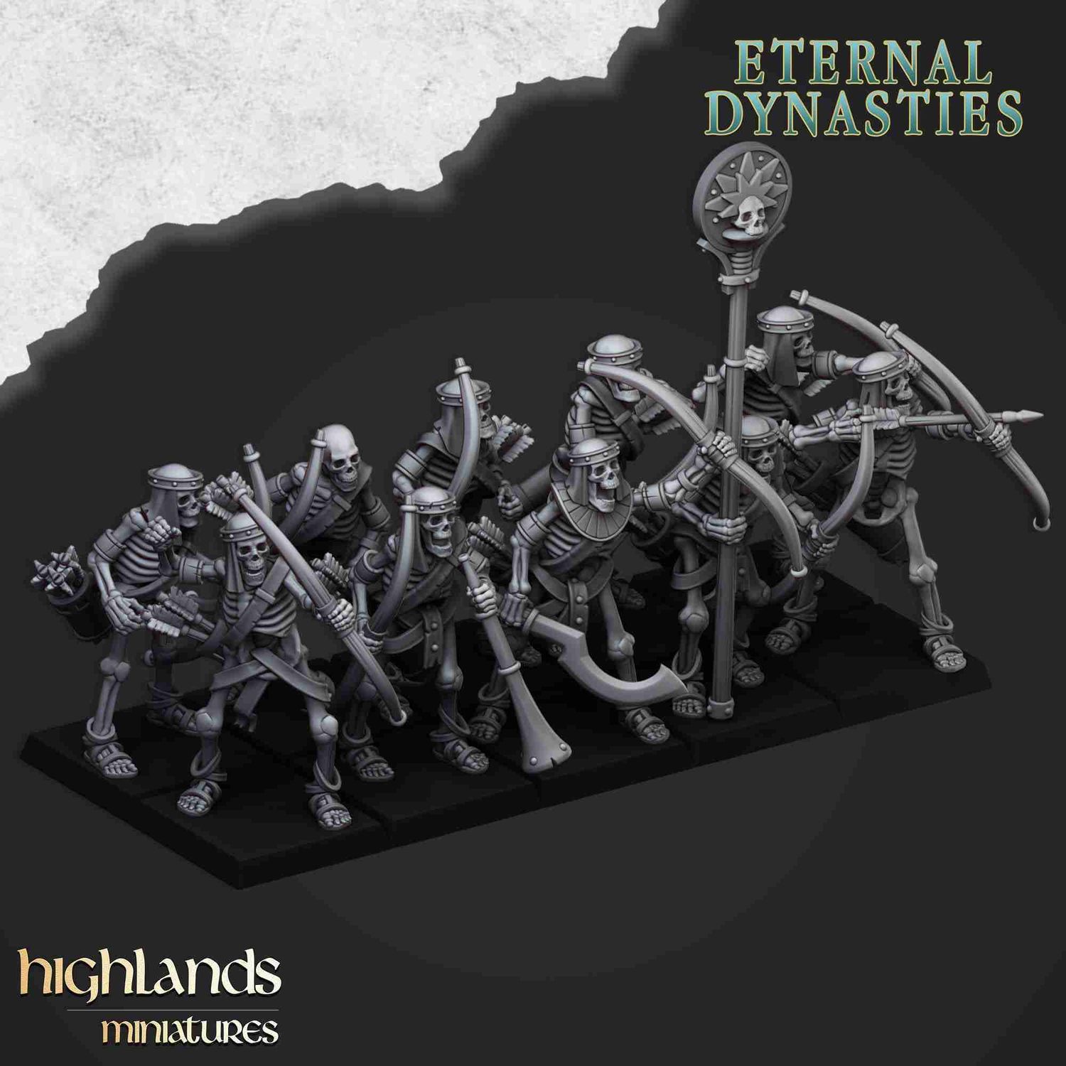 Eternal Dynasties Skeleton Warriors with Bows - WHFB and other Fantasy systems