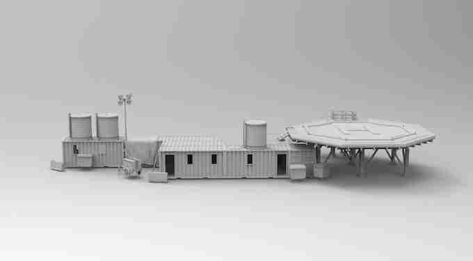 FIELD HELIPAD , stl file WW2, Modern Warfare , Apocalypse