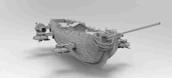 FLYING FORTRESS , stl file Fantasy , Medieval , Dark Ages