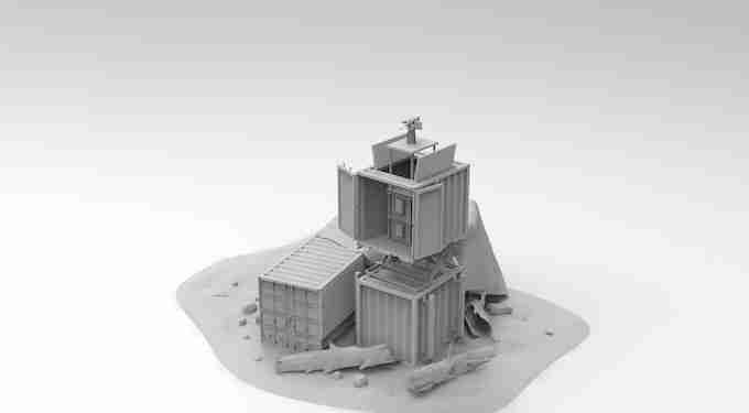 ADHOC GUN POST , stl file WW2, Modern Warfare , Apocalypse