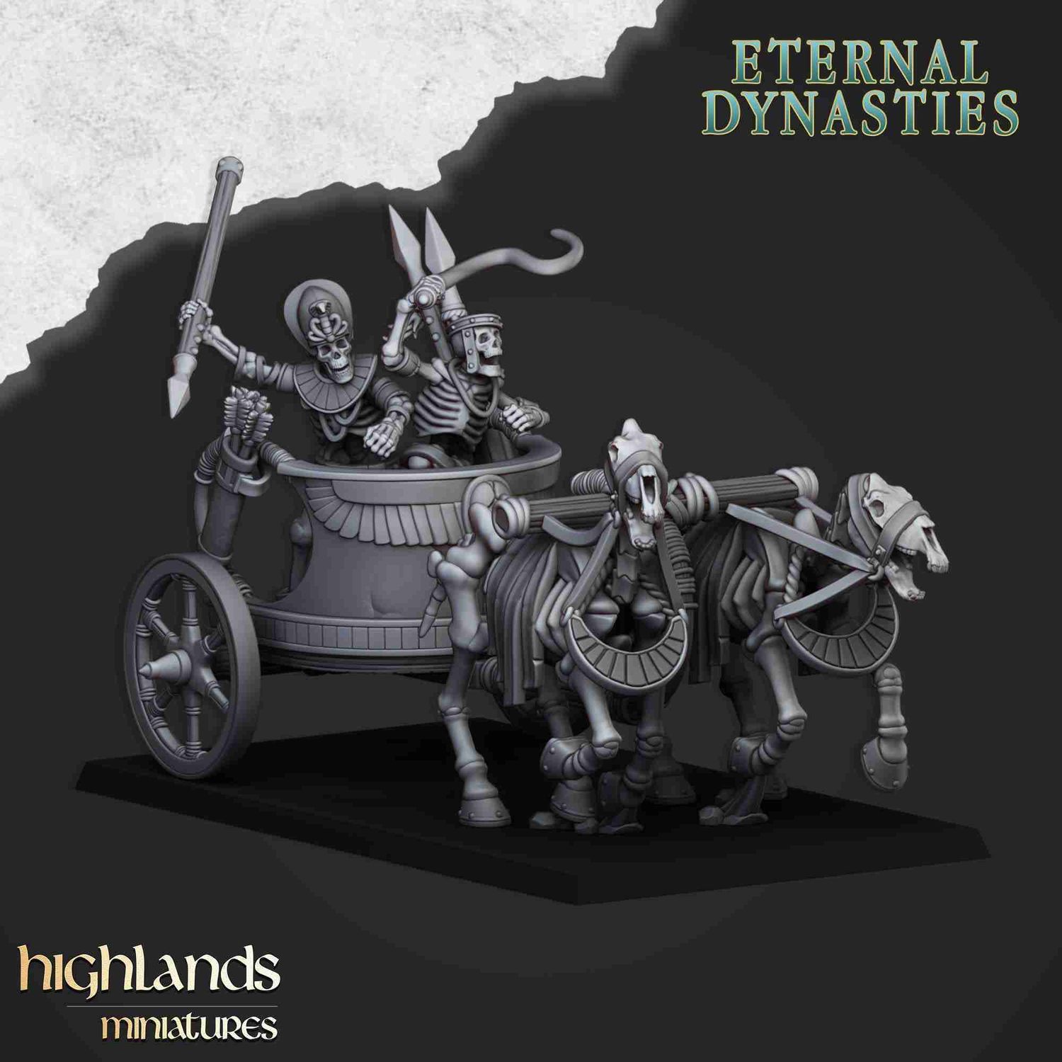 Eternal Dynasties Skeleton Chariot A - WHFB and other Fantasy systems