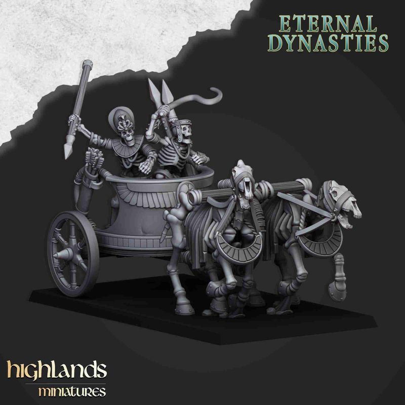 Eternal Dynasties Skeleton Chariot A - WHFB and other Fantasy systems