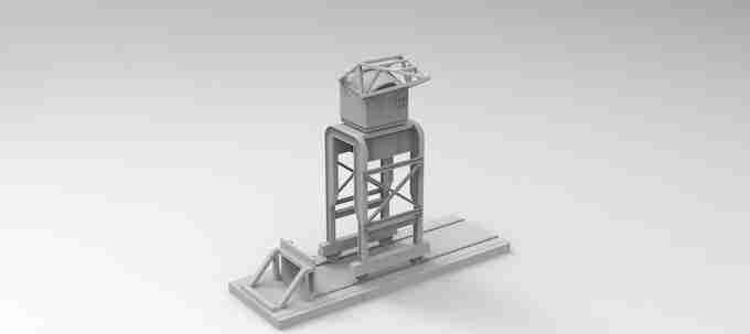 DOCK CRANE AND TRACK , stl file WW2, Modern Warfare , Apocalypse