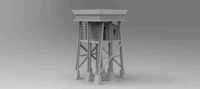 FLAK TOWER , stl file WW2, Modern Warfare , Apocalypse