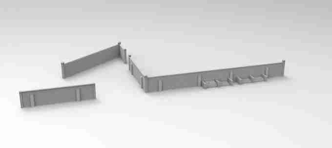 St NAZAIRE DOCK WALL SECTION , stl file WW2, Modern Warfare , Apocalypse