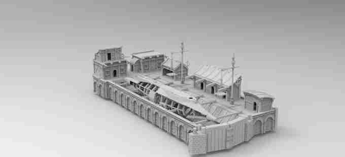 SUBYARD  , stl file Fantasy , Medieval , Dark ages