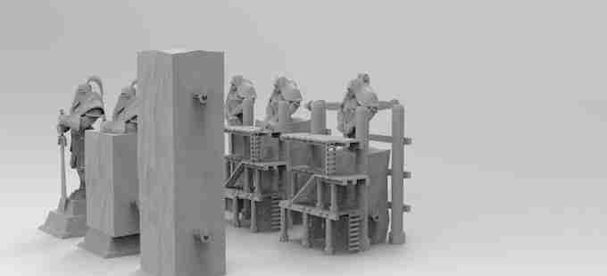 STATUES , stl file Fantasy , Medieval , Dark ages