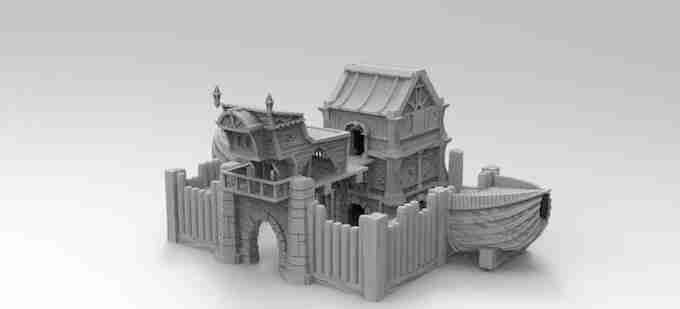 SMALL OUTPOST / FORT , stl file Fantasy , Medieval , Dark ages