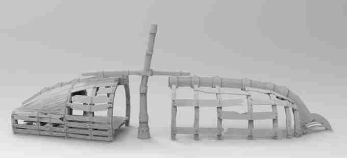 BOAT HULL SHELL , stl file Fantasy , Medieval , Dark ages