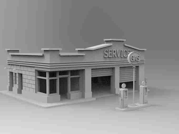 Gas Station , stl file Modern warfare / Apocalypse