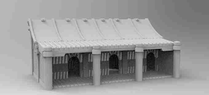 Market Stall Hut , stl file Fantasy , Medieval , Dark ages