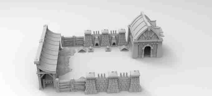 Weapon Smiths yard , stl file Fantasy , Medieval , Dark ages