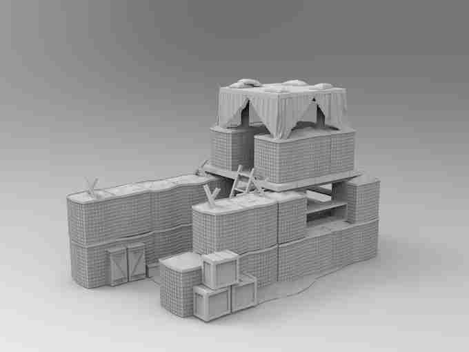 FIREBASE BUILDING 5 , stl file Modern warfare / Apocalypse