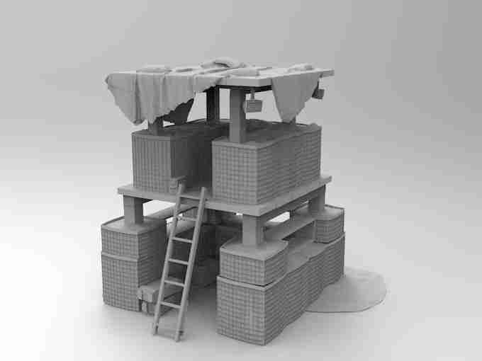 FIREBASE BUILDING 7 , stl file Modern warfare / Apocalypse