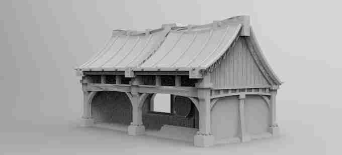 Woodcutters Hut , stl file Fantasy , Medieval , Dark ages