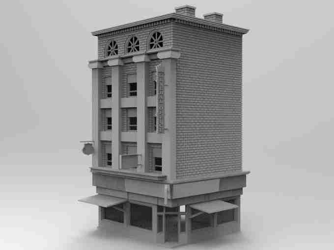 DOWNTOWN BUILDING 2 , stl file Modern warfare / Apocalypse