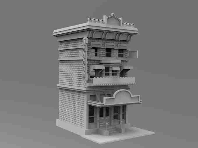 DOWNTOWN BUILDING 18 , stl file Modern warfare / Apocalypse