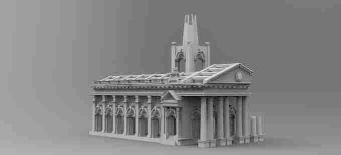 CHURCH RUIN , stl file WW2, Modern Warfare , Apocalypse