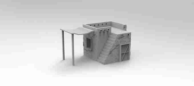 Single Egyptian House , stl file Fantasy and Ancient to Modern day