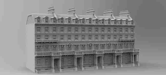 LONDON UPTOWN TERRACES , stl file WW2, Modern Warfare , Apocalypse