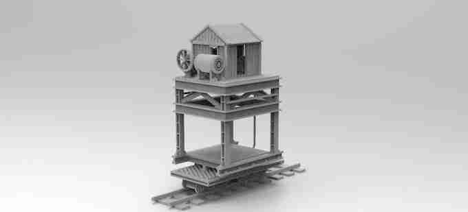DOCK CRANE OLD LONDON TOWN STYLE  , stl file WW2, Modern Warfare , Apocalypse