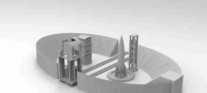 V2 SITE  , stl file WW2, Modern Warfare , Apocalypse
