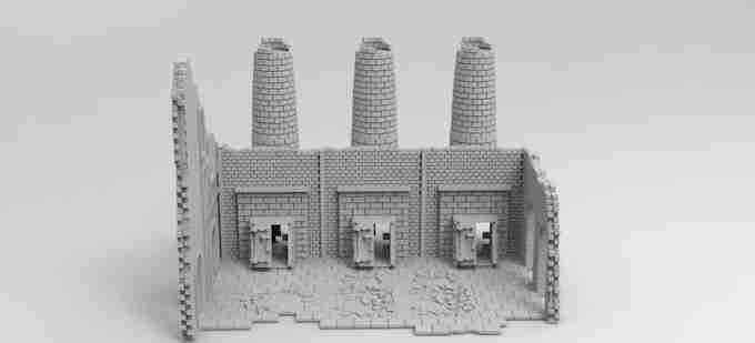 STALINGRAD FACTORY RUIN  , stl file WW2, Modern Warfare , Apocalypse