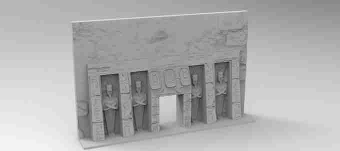 Egyptian Frontage , stl file Fantasy and Ancient to Modern day