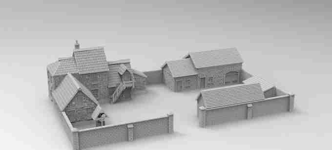 FARM plus yard , stl file WW2, Modern Warfare , Apocalypse