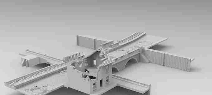 ATTACK THE BRIDGE , stl file WW2, Modern Warfare , Apocalypse