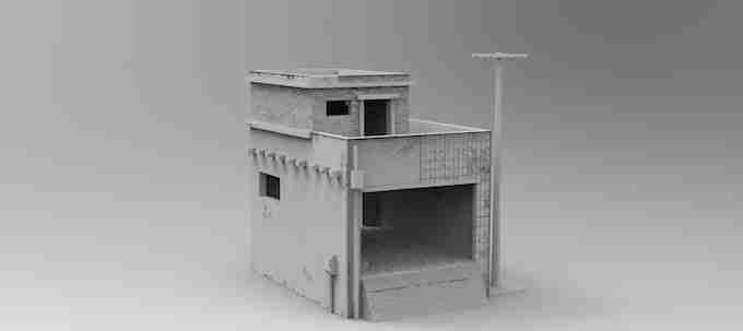 Middle East Warehouse , stl file WW2, Modern Warfare , Apocalypse