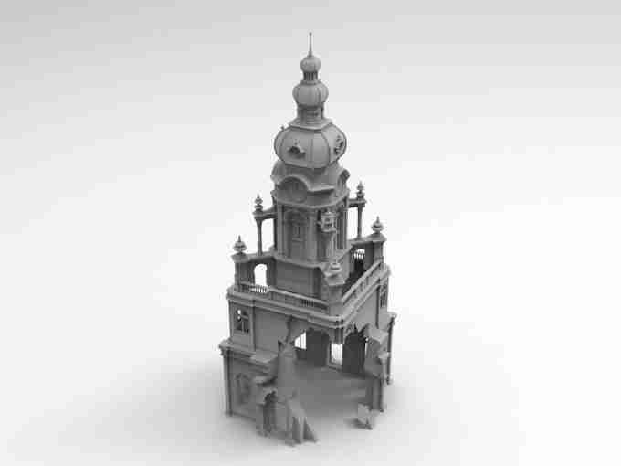 Russian Chapel Damaged , stl file WW2, Modern Warfare , Apocalypse