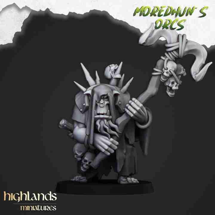 Orc Shaman B  - Highlands Miniatures - Moredhuns Orcs