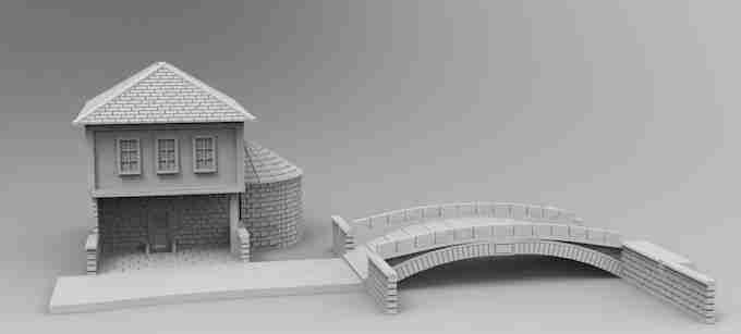 BRIDGE HOUSE , stl file WW2, Modern Warfare , Apocalypse